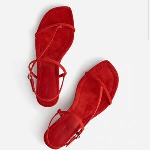 Madewell Red Strappy Sandals